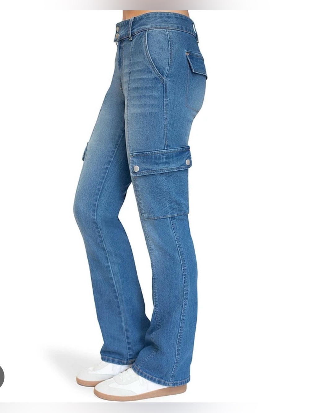 Stevie By Steve Madden Cargo Bootcut & Double Button Denim Jeans
